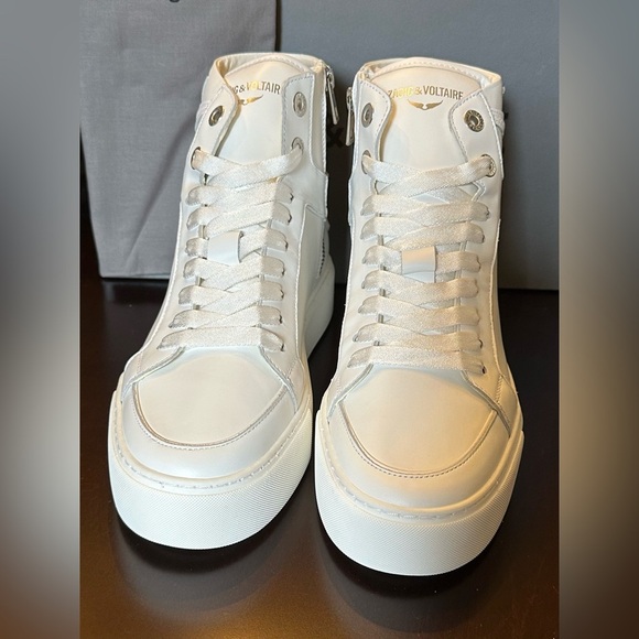 NIB Zadig & Voltaire HIGH FLASH CHUNKY SMOOTH Platform High-top 39 US 8 White - Picture 5 of 14